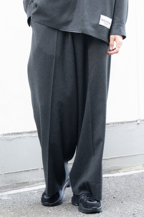 【SHEIK YERBOUTI】"SUPER120'S WOOL FRANNEL EASY TROUSERS"